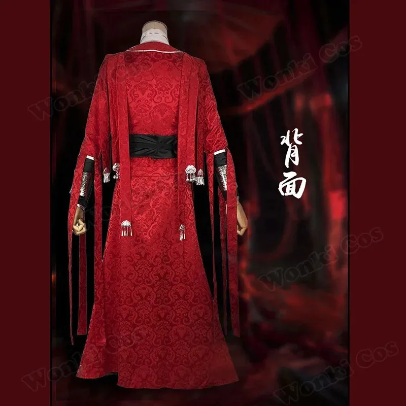 2025 yiyi Anime Heaven bendición oficial Hua Cheng disfraz peluca pelo negro Tian Guan Ci Fu San Lang Cosplay Hanfu Costu