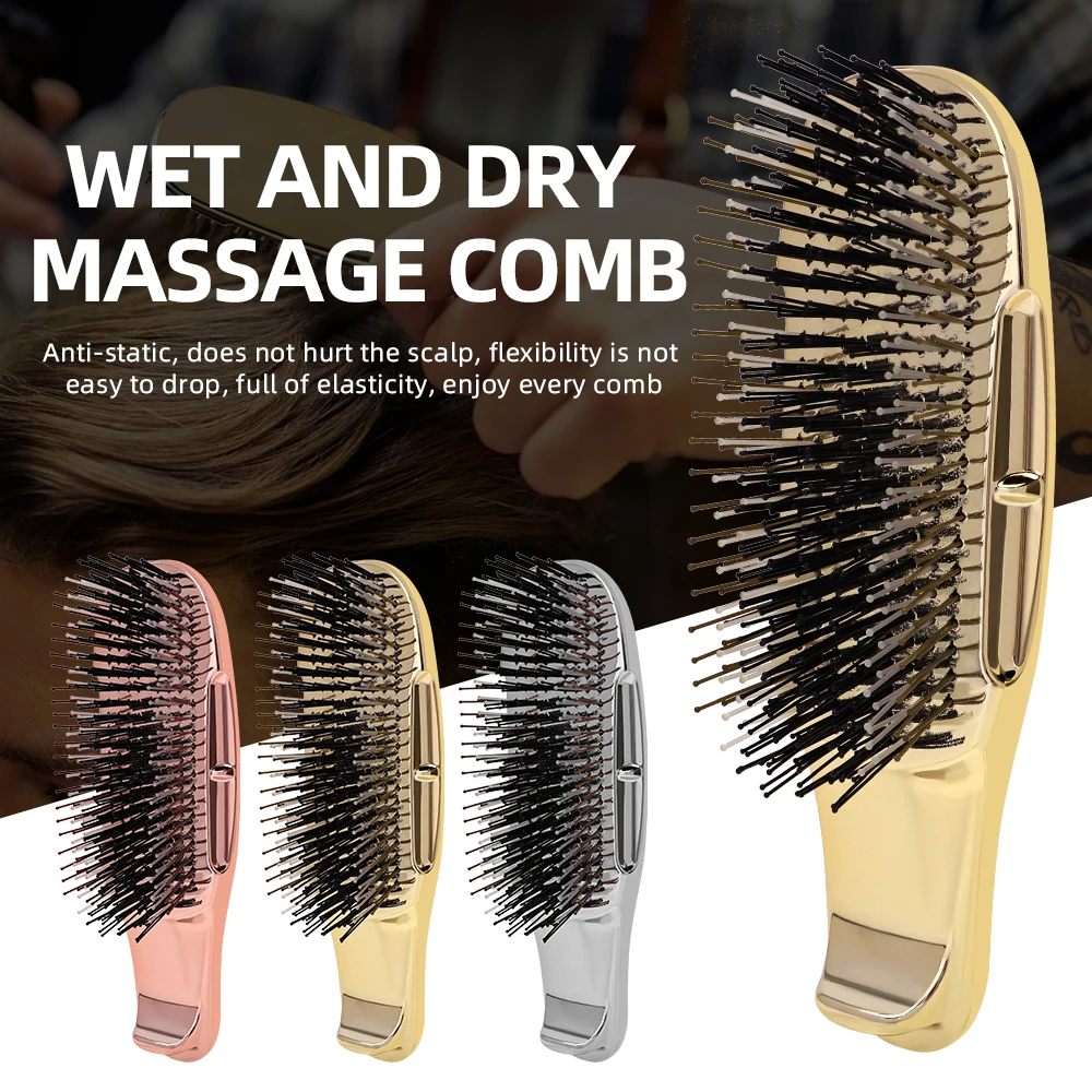 

НОВАЯ салонная массажная расческа, антистатическая высококлассная гальваническая сухая и влажная парикмахерская щетка для завязывания волос, парикмахерские домашние инструменты, принадлежности