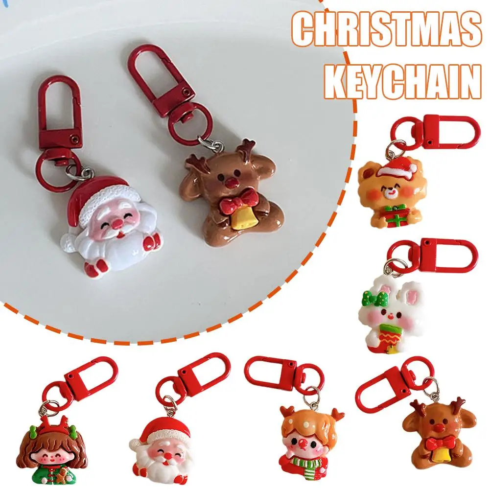 Christmas Resin Chain For Women Men Cartoon Diy Chain Cartoon Xmas Santa Claus Pendant Party Favors Decorat S6f6