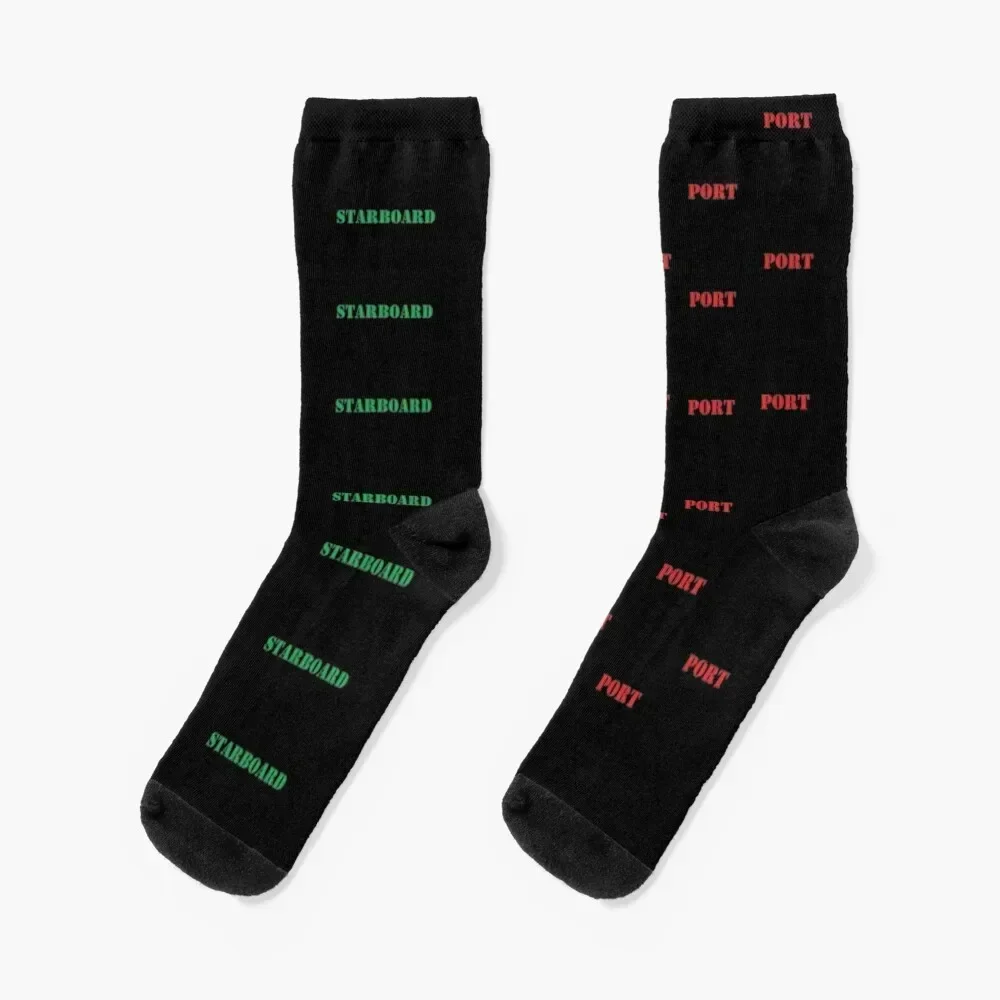 Port and Starboard Socks ankle custom sports Novelties Socks For Girls Men's