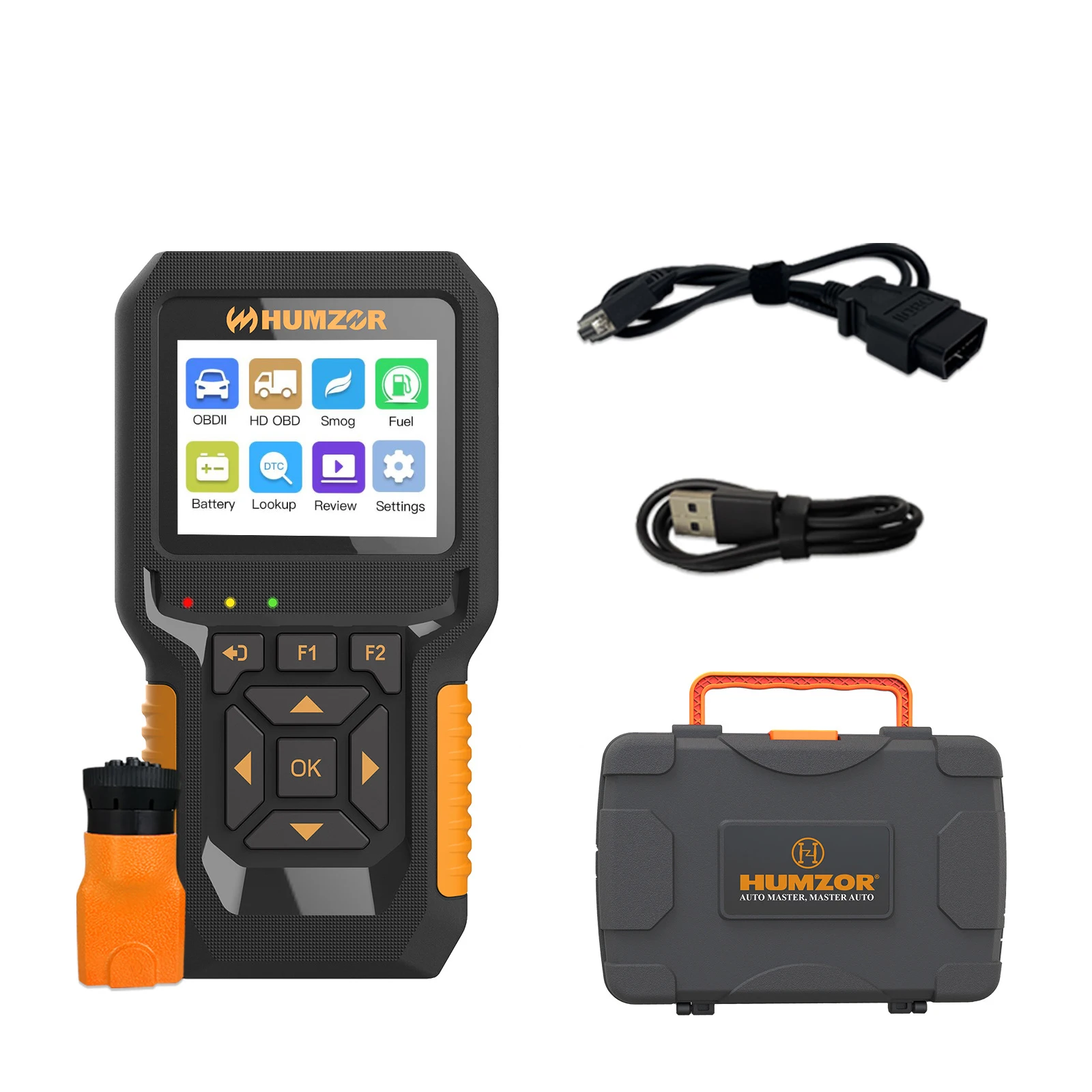 HUMZOR NC601 Car and Truck OBD2 Reads The Code Card ELM327 Scan Tool Truck Diagnostic Tester for 12V24V cars and trucks