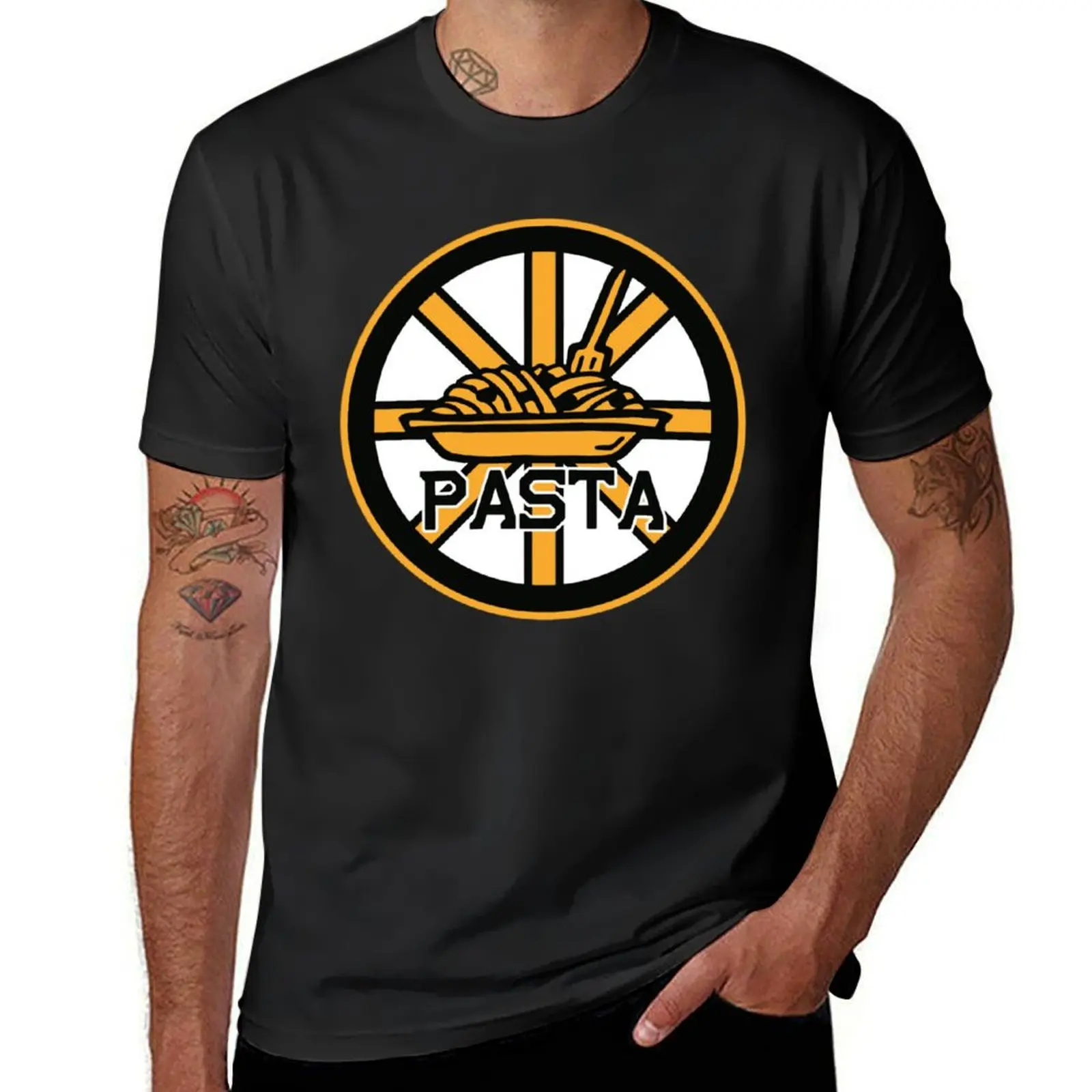 Black Bruins Boston Pastrnak Pasta T-Shirt graphics vintage clothes hippie clothes customs t shirt for men