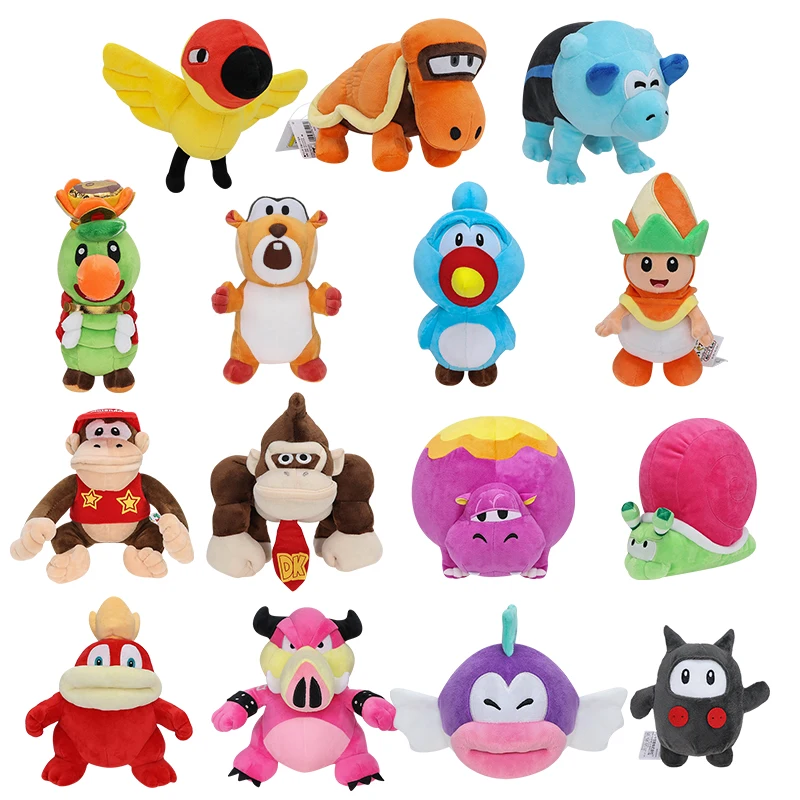 New Game Mario Bros Plush Toys Soft Stuffed Diddy Kong Ninji Cheep Chomp Midbus Snail Peluche Doll Birthday Gifts