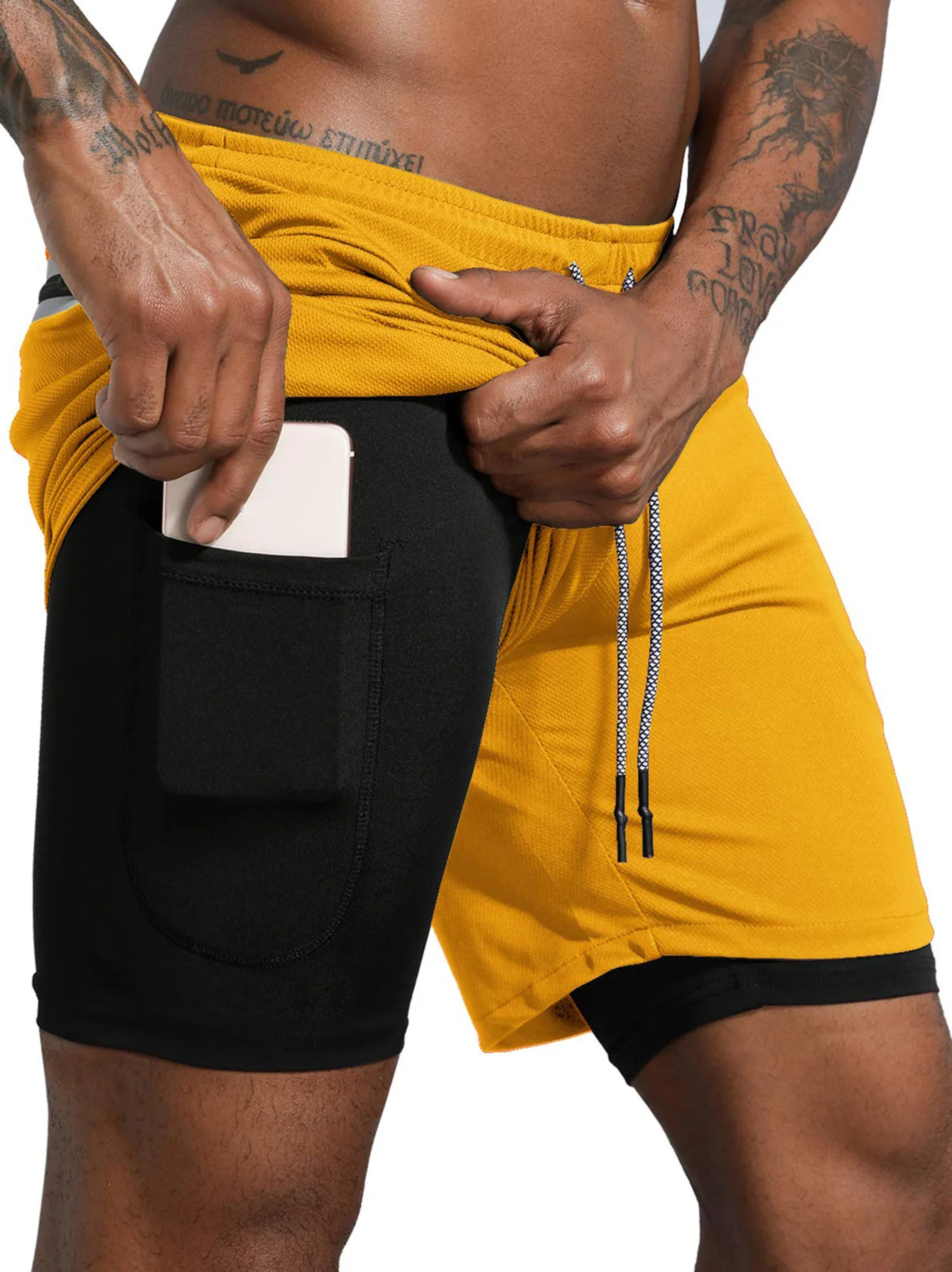 2025 Men's Stand Pocket Casual Sports Running Shorts New Summer Beach Shorts Men Fitness Short Pants Sexy Men Clothing Plus Size