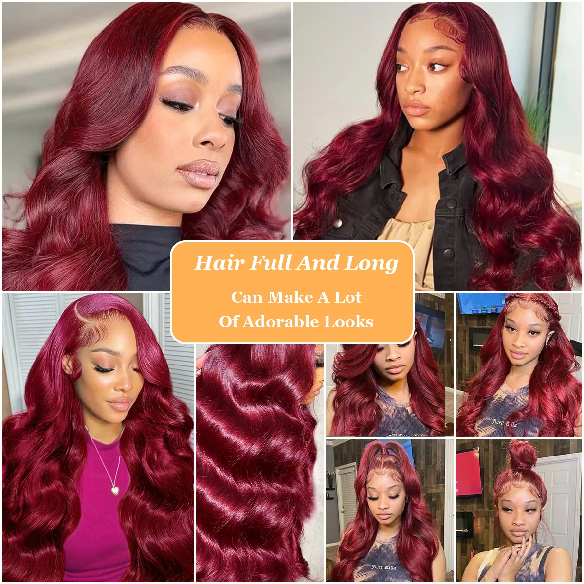 الجسم موجة 13x6 HD الدانتيل الشفاف الباروكة الأمامية 36 بوصة 220% الكثافة 99J بورجوندي ريال البرازيلي خصلات الشعر المستعار الإنسان للنساء