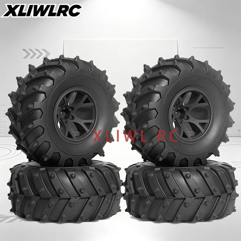 4Pcs 2.2 Inch RC Bigfoot Monster Truck Wheels Plastic Rims for 1/10 RC Off-Road Monster Truck Replacement Upgrade Accessories