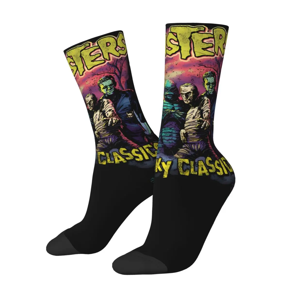 Universal Monsters Black Lagoon Creature Men and Women printing Socks,Motion Applicable throughout the year Dressing Gift