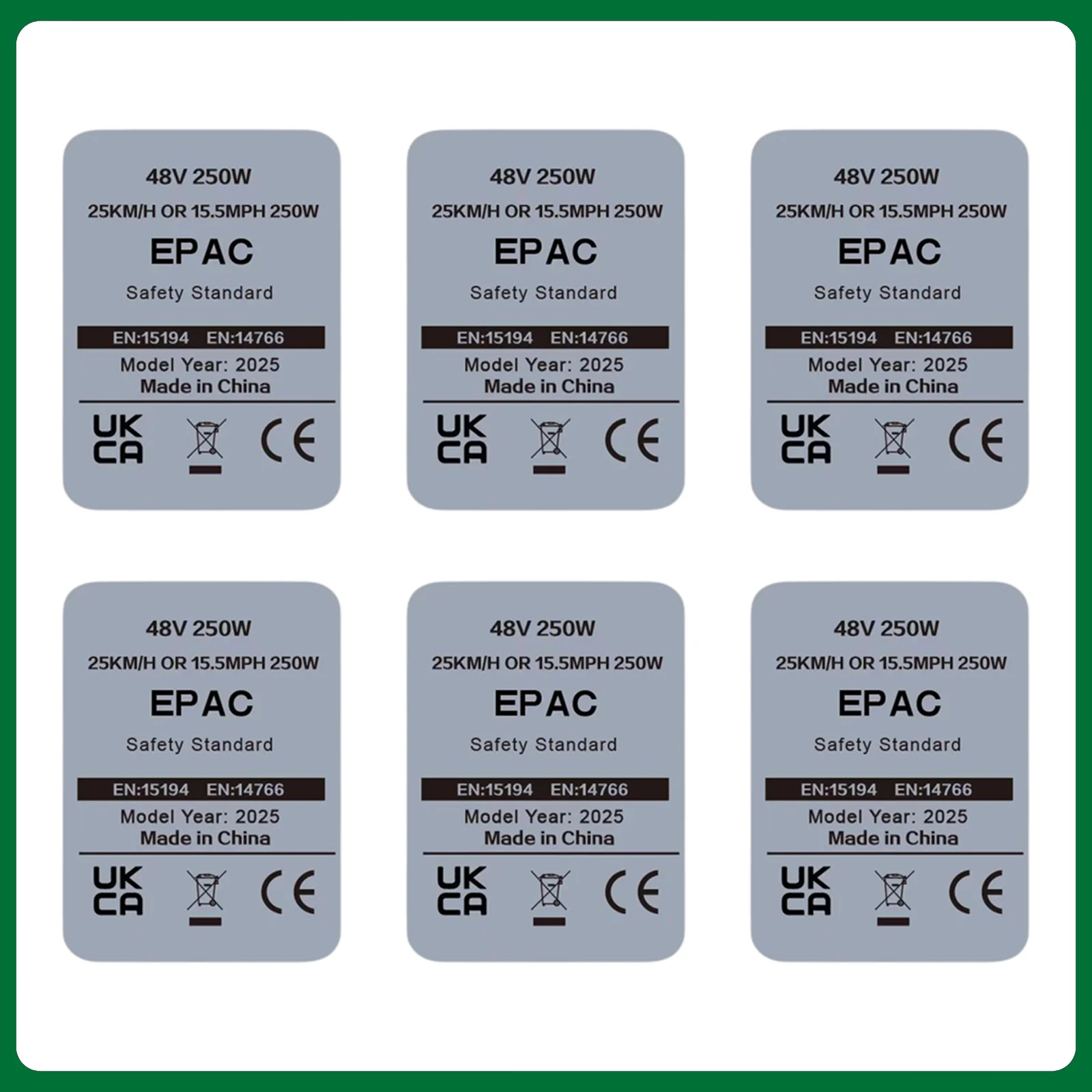 Fahrrad-Aufkleber, E-Bike-Sticker, 36V 48V 250W Elektrofahrrad-Etikett, Kompatibel mit Bafang Tongsheng und anderen Marken-Umrüstsätzen – Detail 5