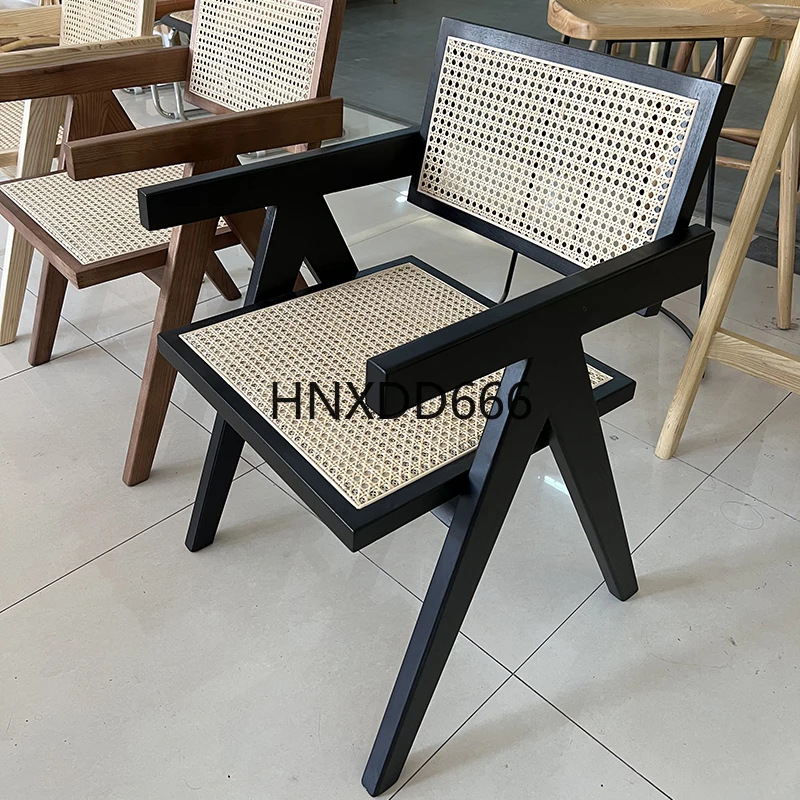 Rattanstuhl Chandigarh Rückenlehne Esszimmerstuhl