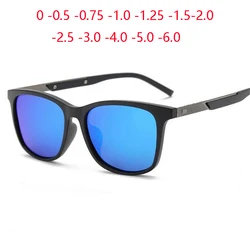 Anti-glare Short-sight Lens Square Polarized Men Sunglasses Colorful Lenses Diopter Sun Glasses For Women 0 -0.5 -0.75 To -6.0