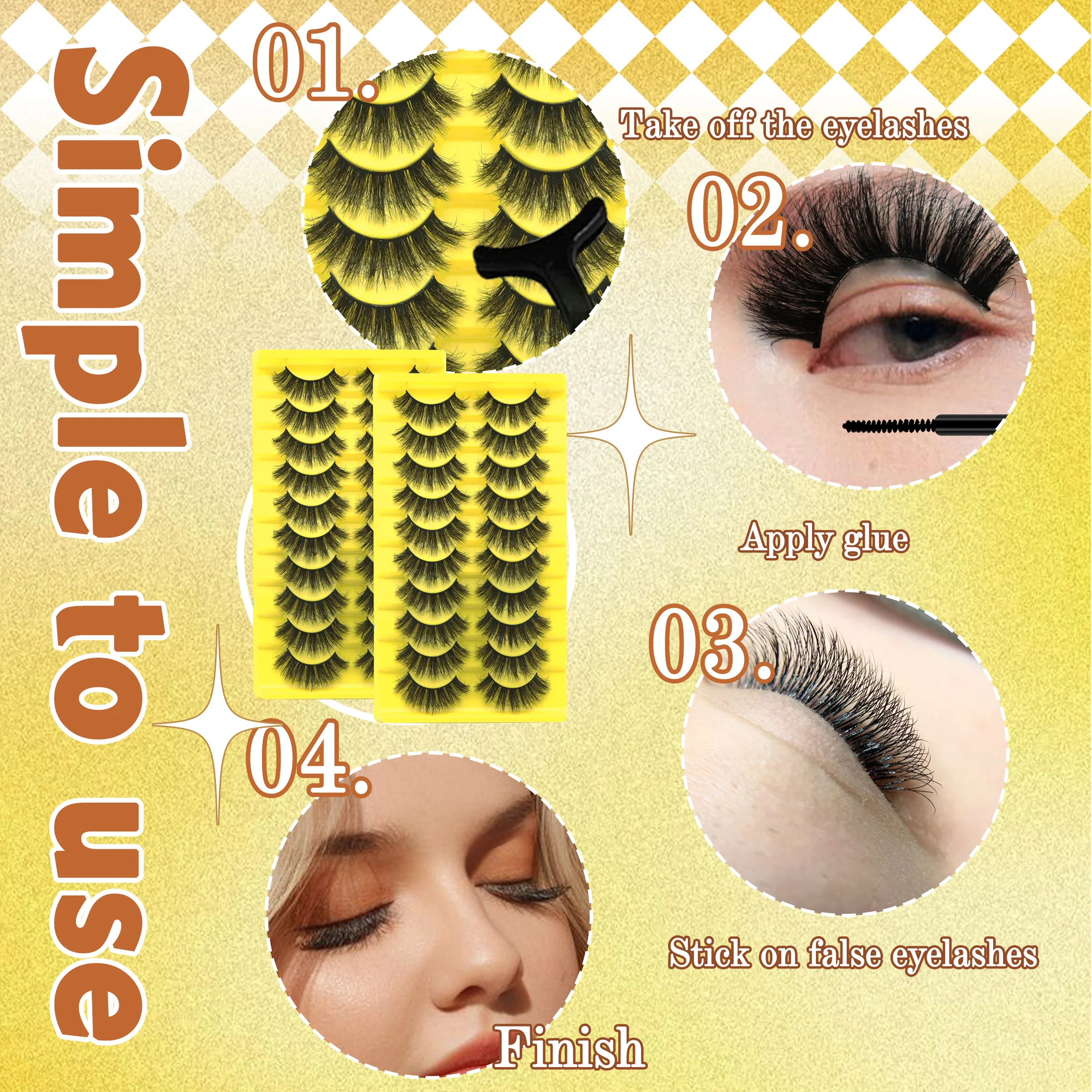 5D 偽まつげ 10 ペア偽ふわふわ厚いまつげメイクアップ乱雑なつけまつげふわふわ厚いまつげ