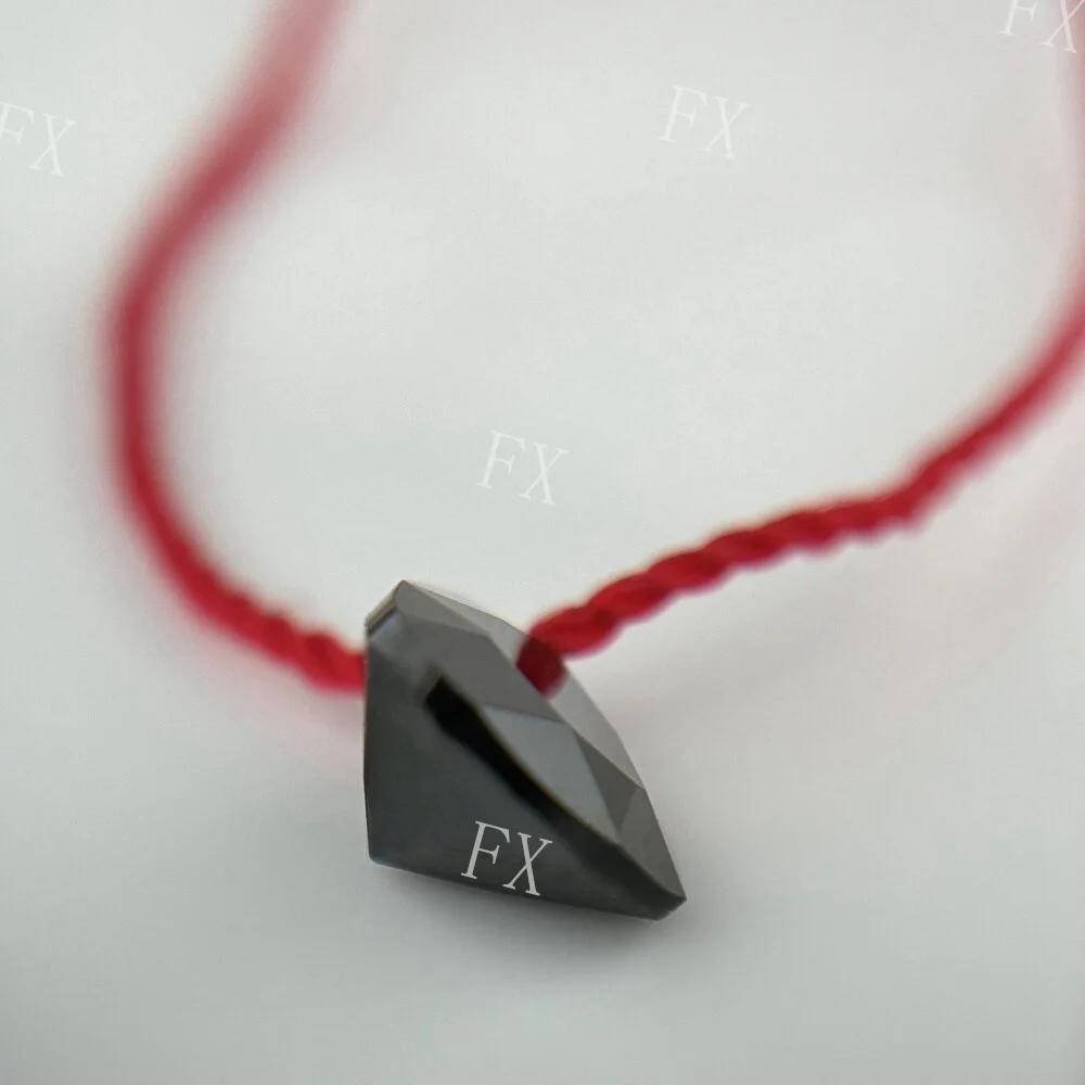 Cubic Zirconia Stone Single Hole Trillion Shape Black Brilliant Cut Loose CZ Stones Synthetic Gems Beads 5x5~12x12mm 5A