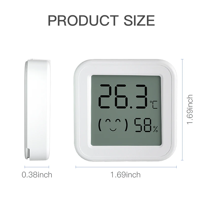 Bluetooth Temperature Humidity Sensor Mini LCD Screen Smart Tuya APP Remote Voice Control Google Thermometer Hygrometer