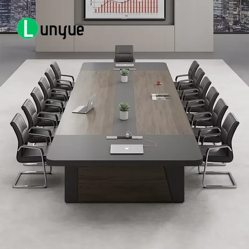 High End Modern Conference Table Wood Veneer Office Furniture for Company Meeting Room Business Negotiation Durable Stylish