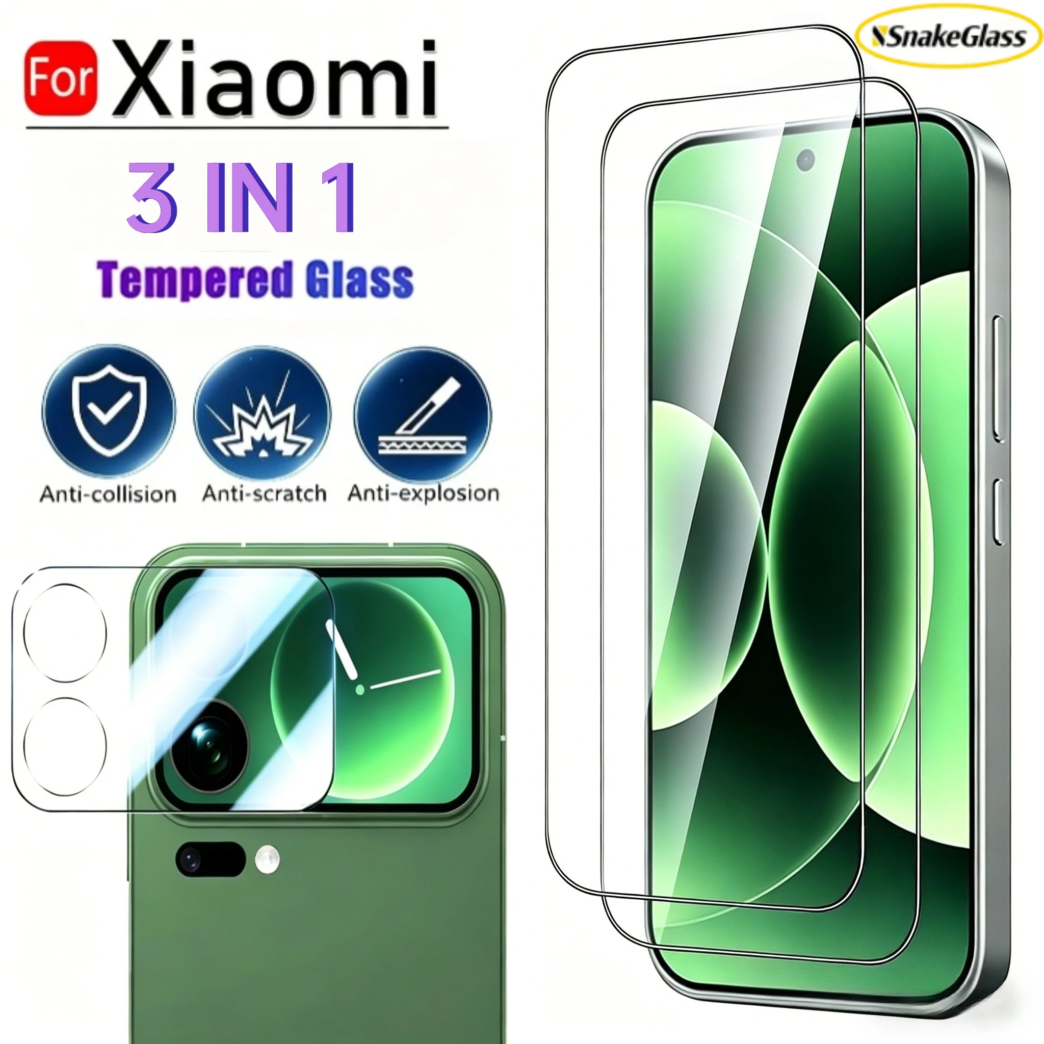 Hochauflösende Schutzfolie für Xiaomi 17 Ultra 17 15 14T 13 12T 11T Pro Gehärtetes Glas Schutzfilm Kratzfest Glatt