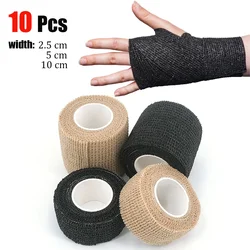 Vendaje elástico autoadhesivo, cinta de envoltura atlética, Protector deportivo, rodilla, dedo, accesorios de tatuaje, 10 rollos