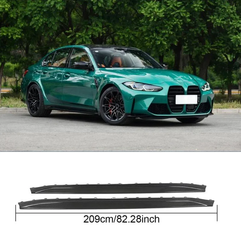 For 2021-2022 BMW New M3 Pre Impregnated Dry Carbon Fiber G80 M3 Side Skirt Extension