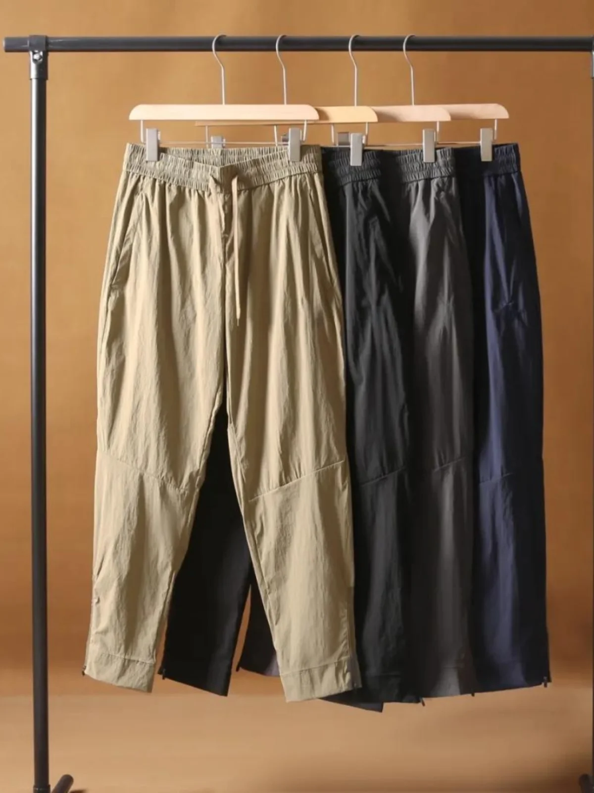 

Outdoor Men's Casual Pants Waterproof Embroidery 3D Tailoring Summer Lightweight Straight Leg Workwear Qui Dry Youth Sle