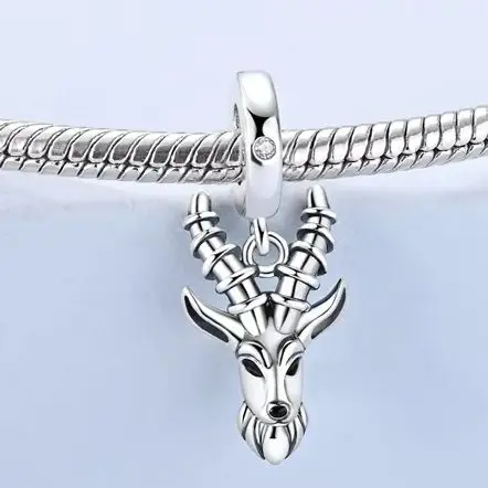 

925 Silver Charm Antelope Fit Original Beads Bracelet Diy For Lady Fashion Jewelry