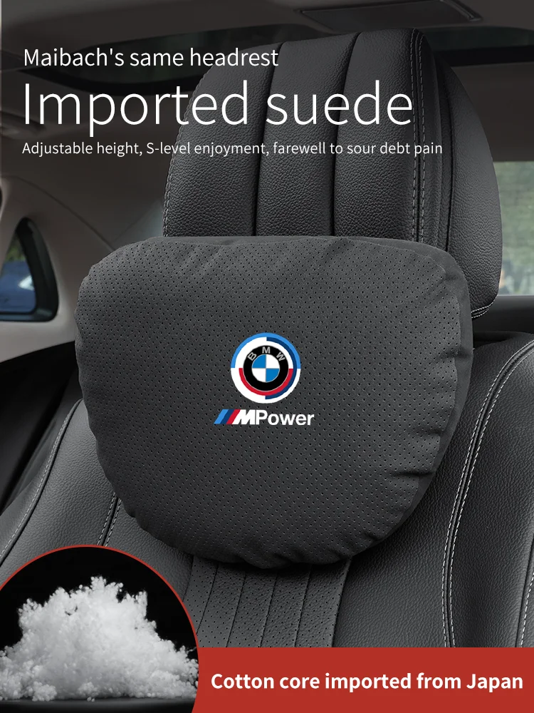 

Car Neck Support Headrest Seat Lumbar Cushion Neck Pillow For BMW M Power E34 E39 E46 E60 E90 E91 E92 G80 F10 F15 F20 F30 G20