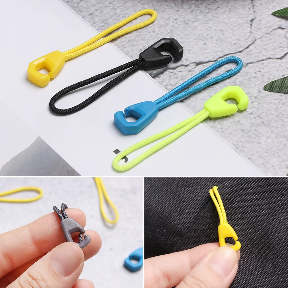 5/10/15/20pcs Travel Suitcase Tent Backpack Outdoor Ends Lock Zips Cord Rope Pullers Zip Puller Replacement Zipper Pull