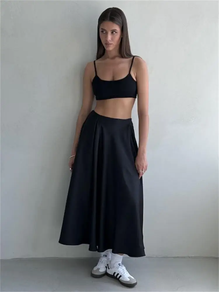 Ladies Skirt 2023 Spring And Autumn New Style High Waist Europe And The United States Fashion Casual Large Size Skirt