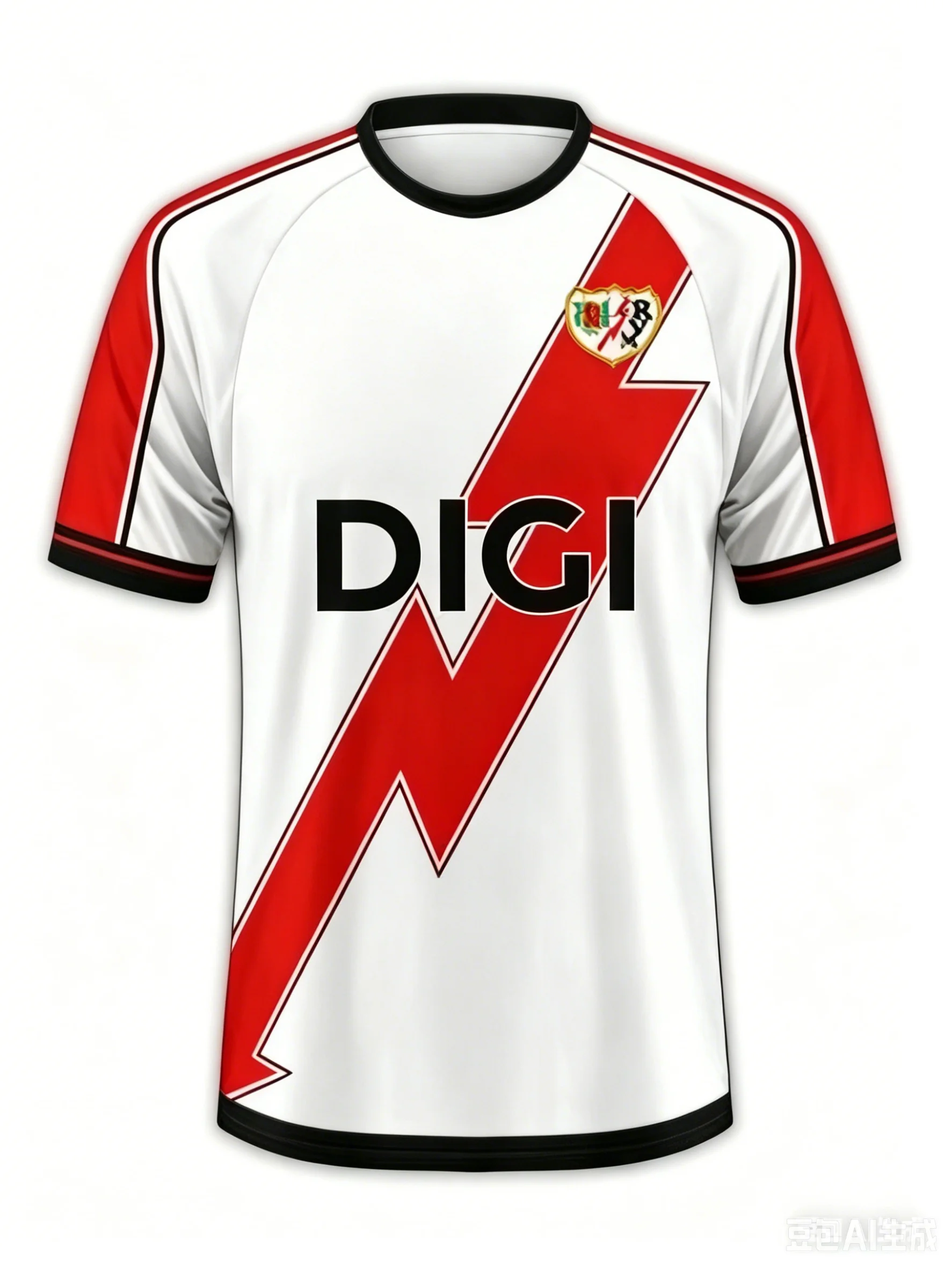 Neues Unisex Rayo Vallecano 25_26 Drittes Fußballtrikot Kurzarm Sommer Schnelltrocknend Lässiges Sportliches Trendiges T-Shirt für den Alltag – Detail 8