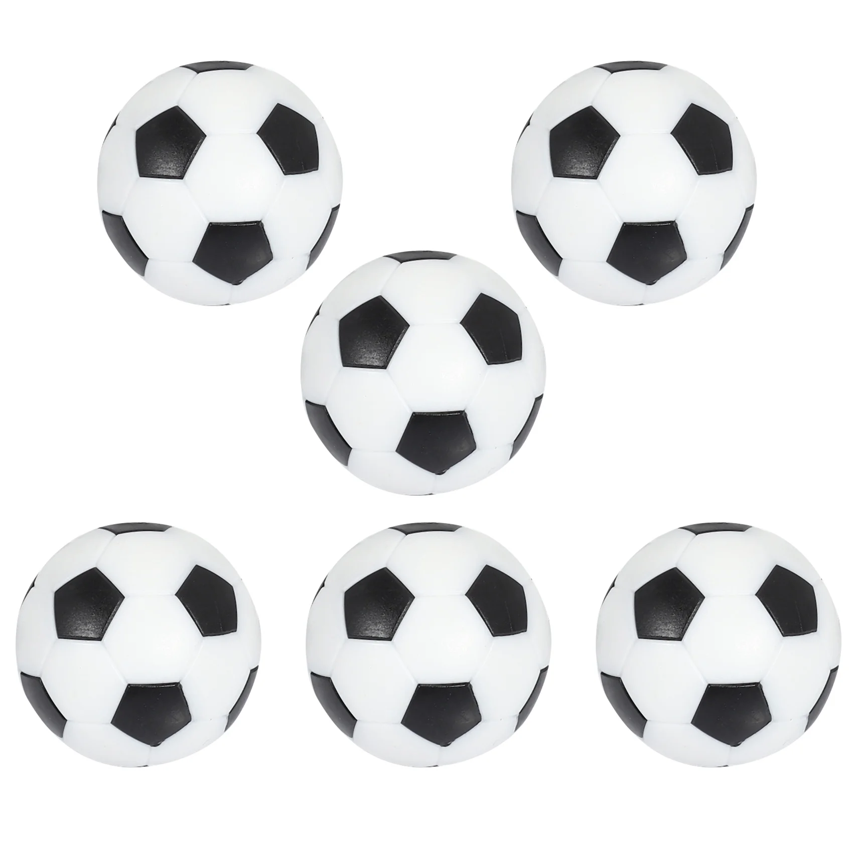 6 Stuks Kleine Voetbal Stijl Tafelbal Tafelbal Hard Plastic Tafelbal Tegenhanger Spel Kinderen Speelgoed