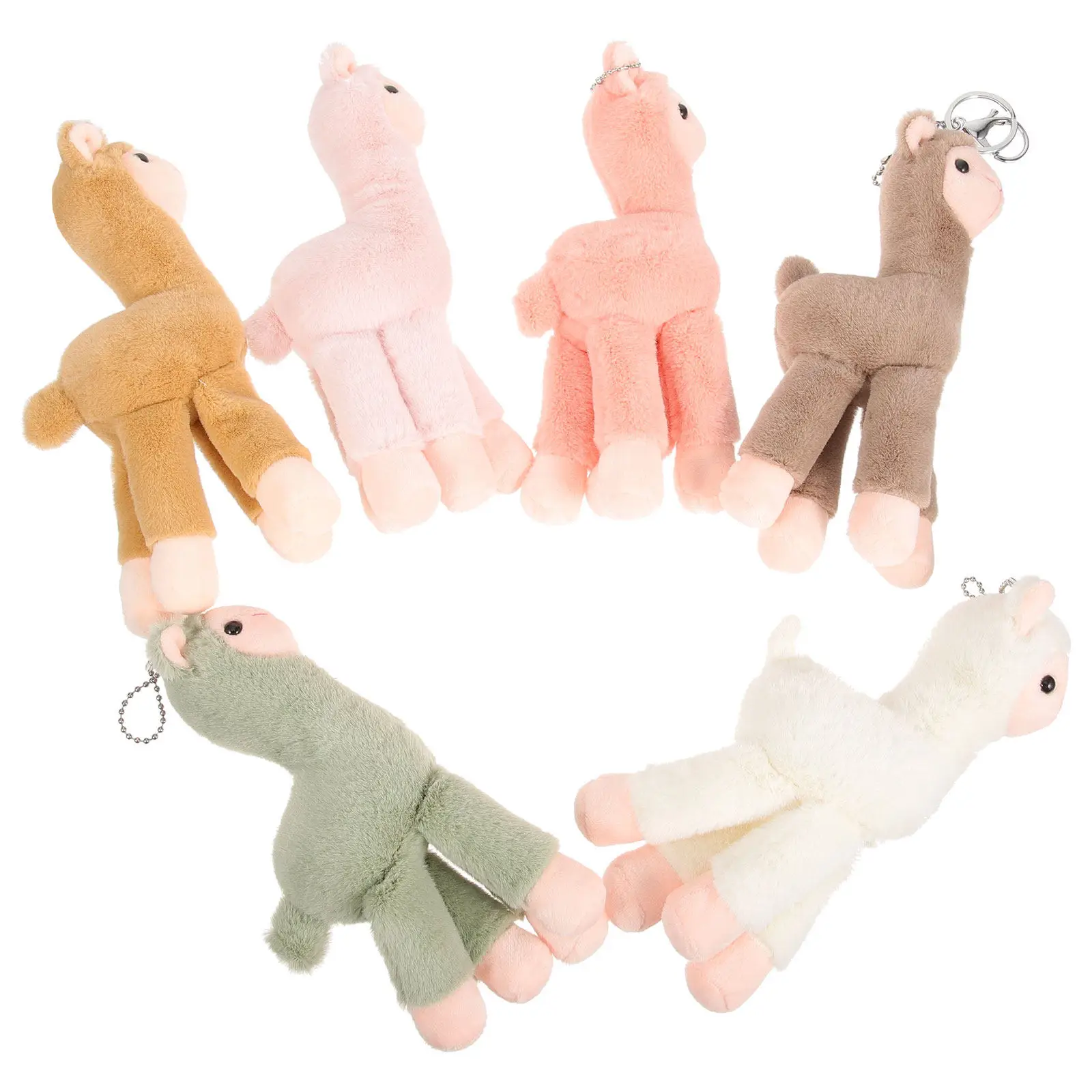 

6Pcs Alpaca Charms Decorative Animal Charms for DIY Crafts Keychain Bag Handbag Backpack Purse Decor Cute Charm Pendants