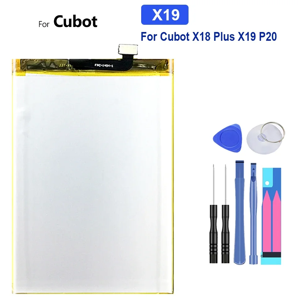 

Фотобатарея X18 Plus для Cubot X19 P20, аккумулятор 4000 мАч, запасная деталь большой емкости + Инструменты