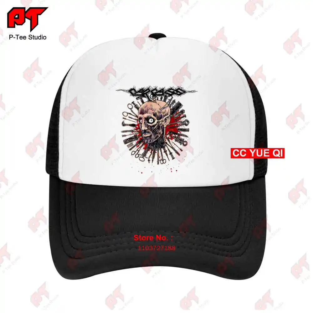 Carcass Head One Foot 2016 Tour Grey Charcoal Grindcore Death Metal Baseball Caps Truck Cap 4DQU