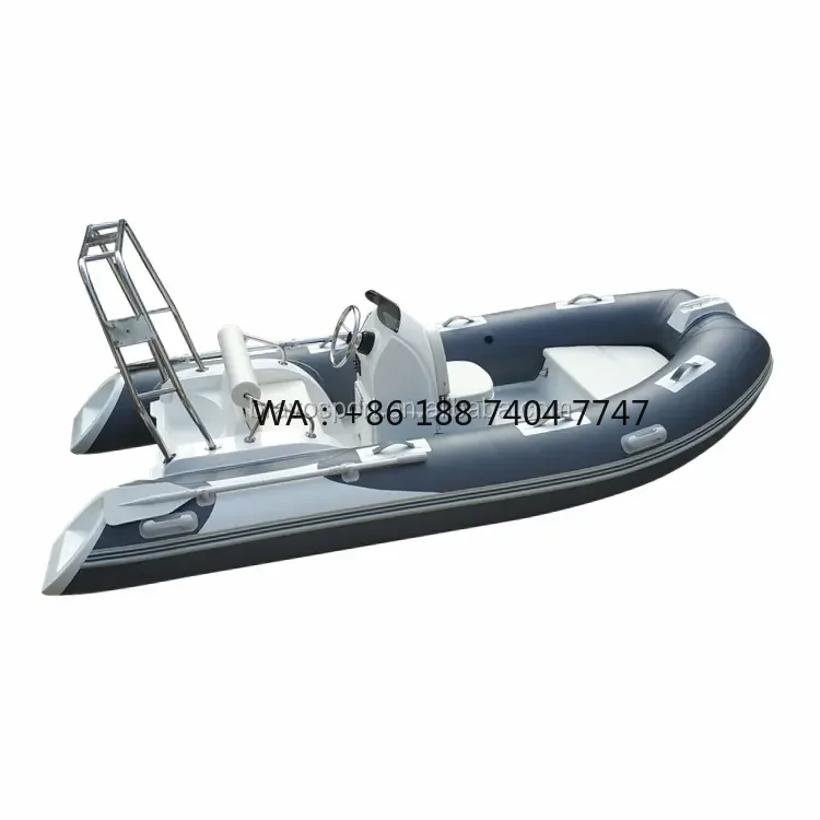 CE Deep V Double Hull RIB 390 Small Fiberglass Inflatable Fishing Boat for Sale