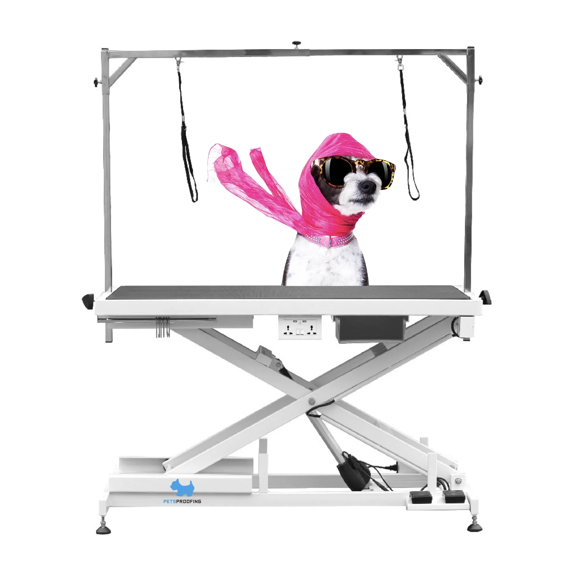 

New electric lifting table, dog grooming table simple operation, pet hair cutting and grooming equipment