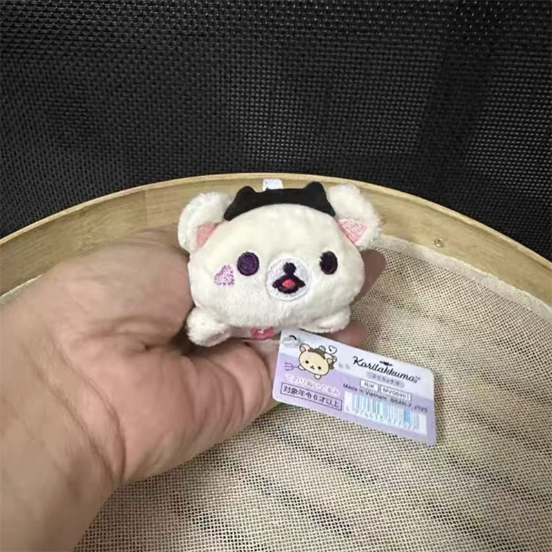 Rilakkuma Korilakkuma الشيطان الصغير المزاج أفخم المفاتيح Koakuma-kibun أرنب Kawaii لطيف المرأة حقيبة سلاسل المفاتيح الكرة سلسلة كيرينغ