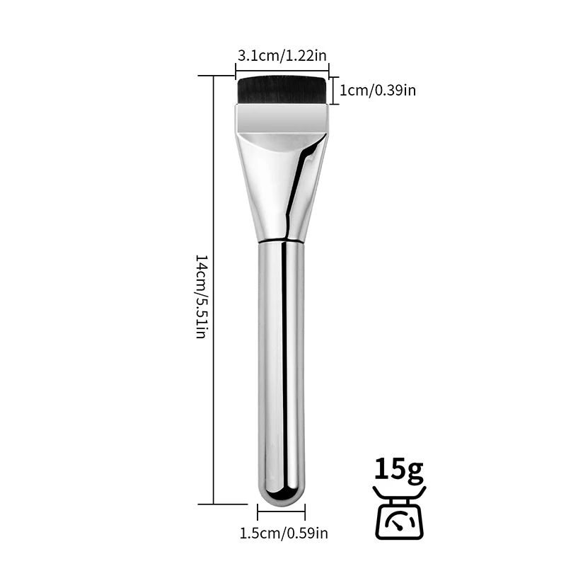 Pennello per fondotinta Ultra sottile pennello per contorno viso leggero e sottile pennello per contorno piatto pennelli per fondotinta in crema per fondotinta