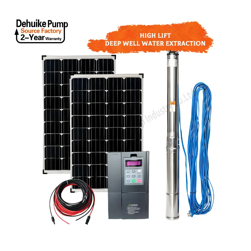 5 Inch Stainless Steel Solar Pressure Submersible Water Deep Well Pump For Deep Well