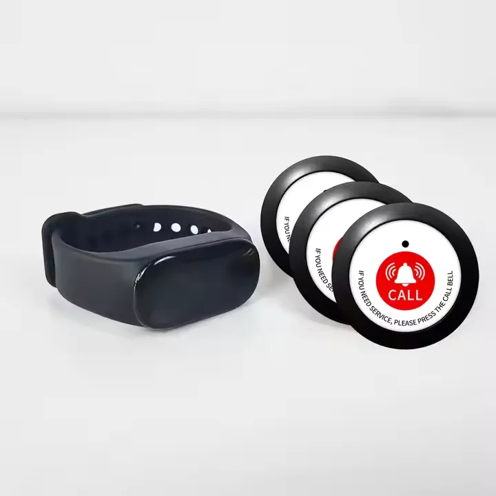 Waterproof Wireless Pager Button Waiter Call Watch Receiver Beeper Service Calling System for Restaurant And Hotel