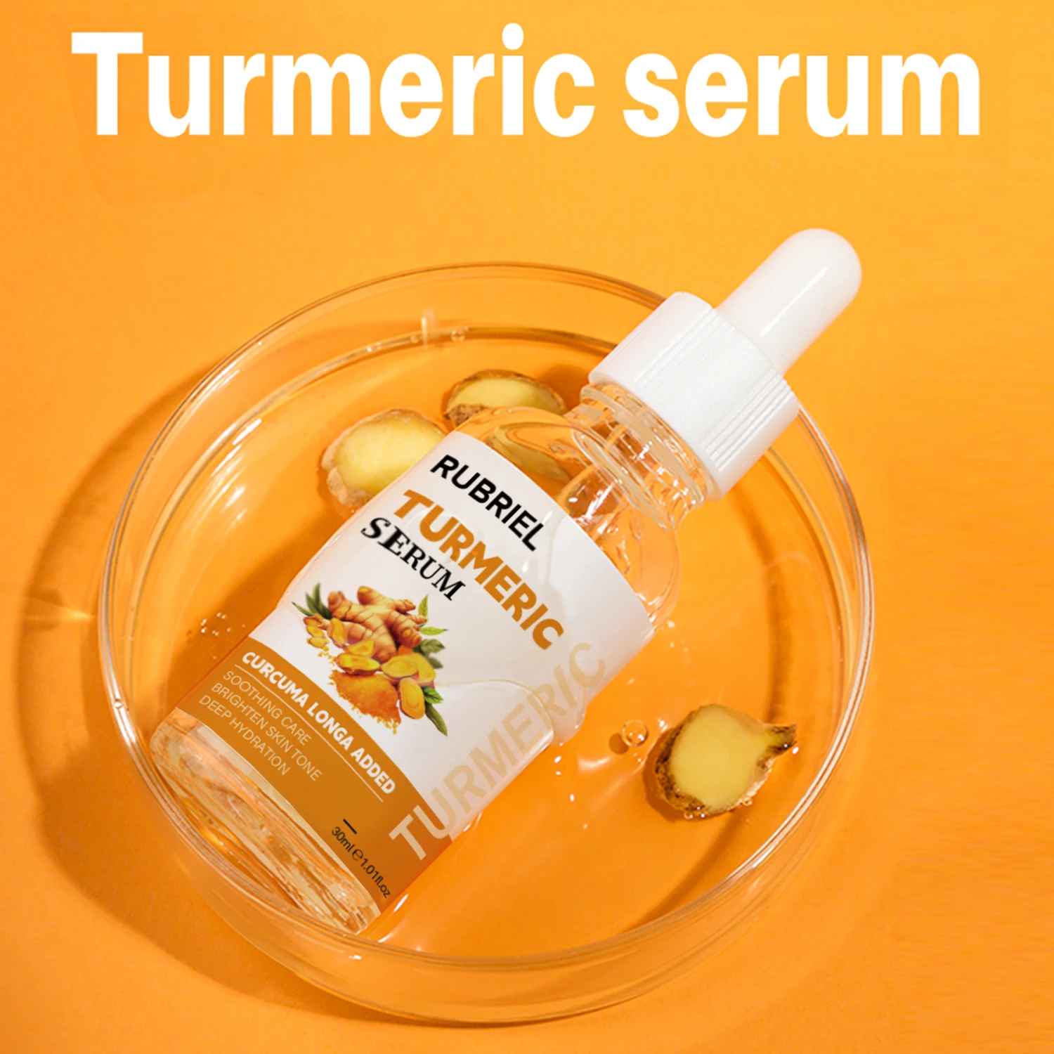 30ml Turmeric Face Serum Facial Whitening Essential Oil Anti Aging Wrinkle Fine Line Dark Spot Remover Moisturizing Skin Care