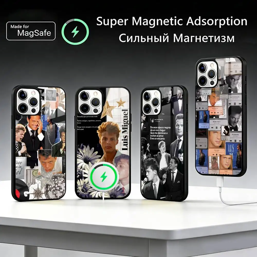 

L-Luis M-Miguel Mexico Singer Phone Case For IPhone17 16 15 14 13 12 11 Plus Pro Max Plus Wireless Charger Cover Funda