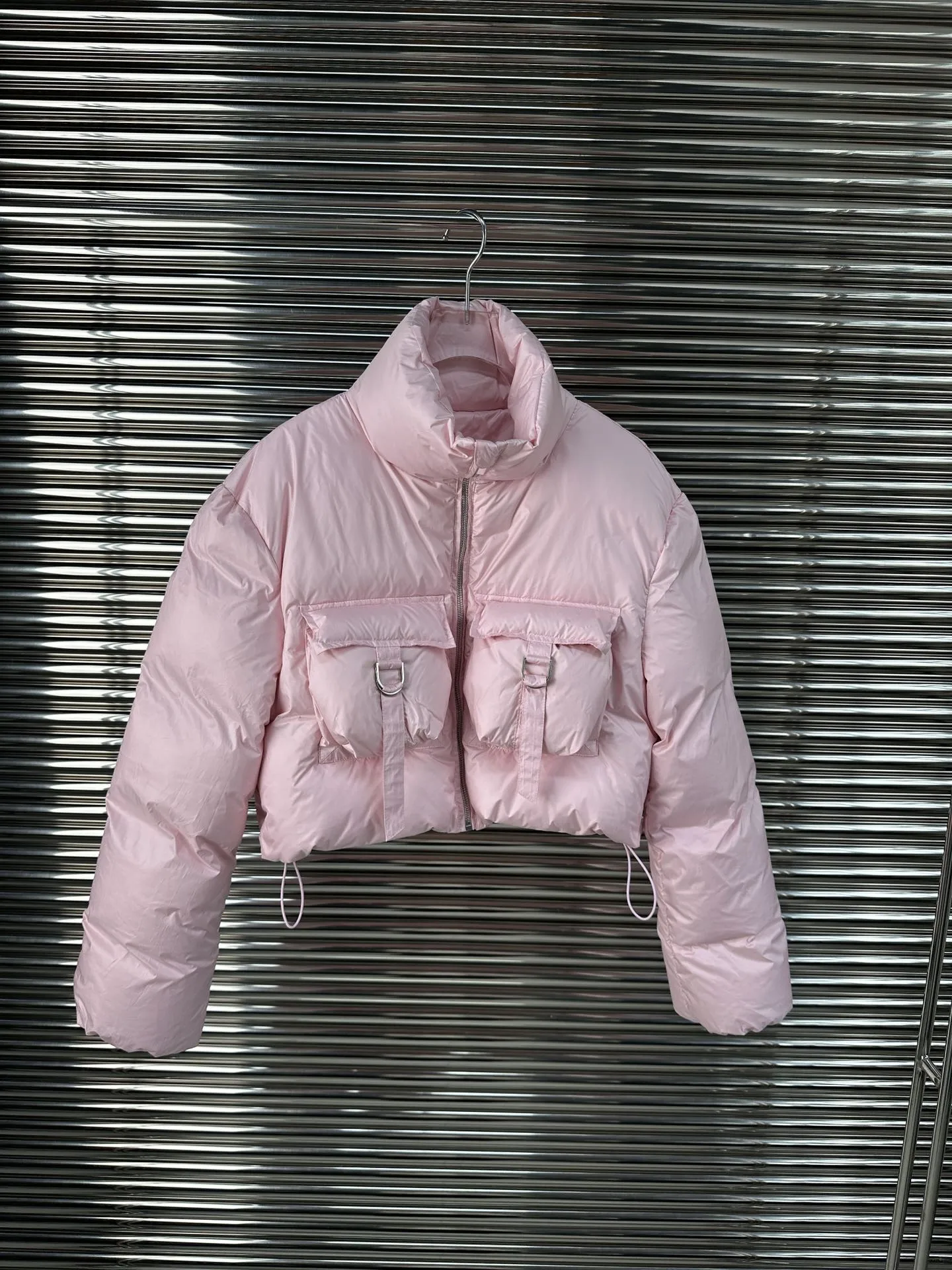 2025 ملابس نسائية سترة بياقة مدورة وجيب سفلي شتاء جديد 1104 #3