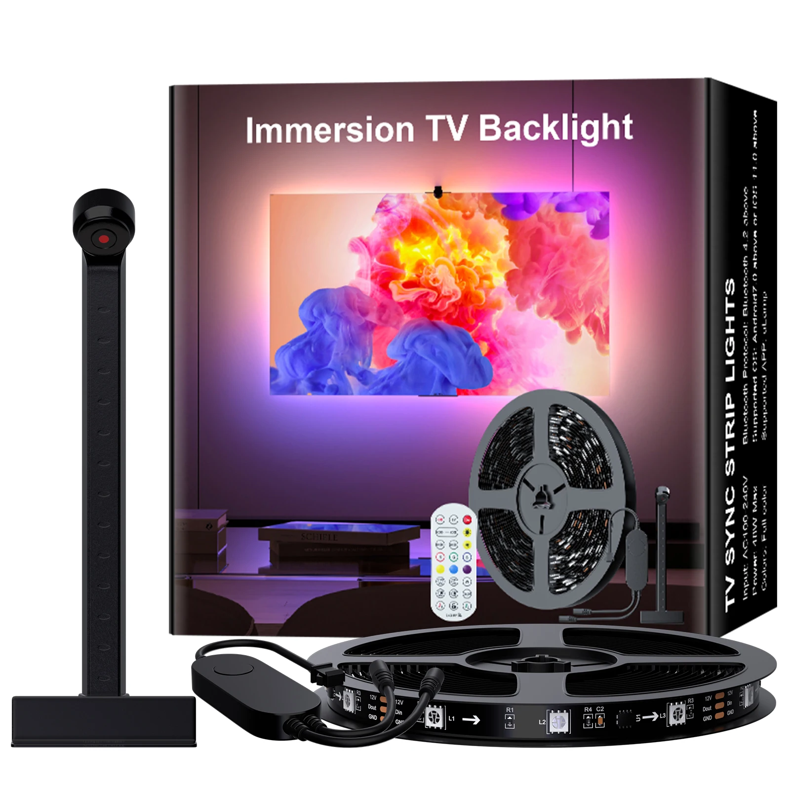 Imagem -03 - Led Ambient Strip Light para tv Backlight com Câmera Imersão Backlight para 5565 tv pc Tape Screen Rgb