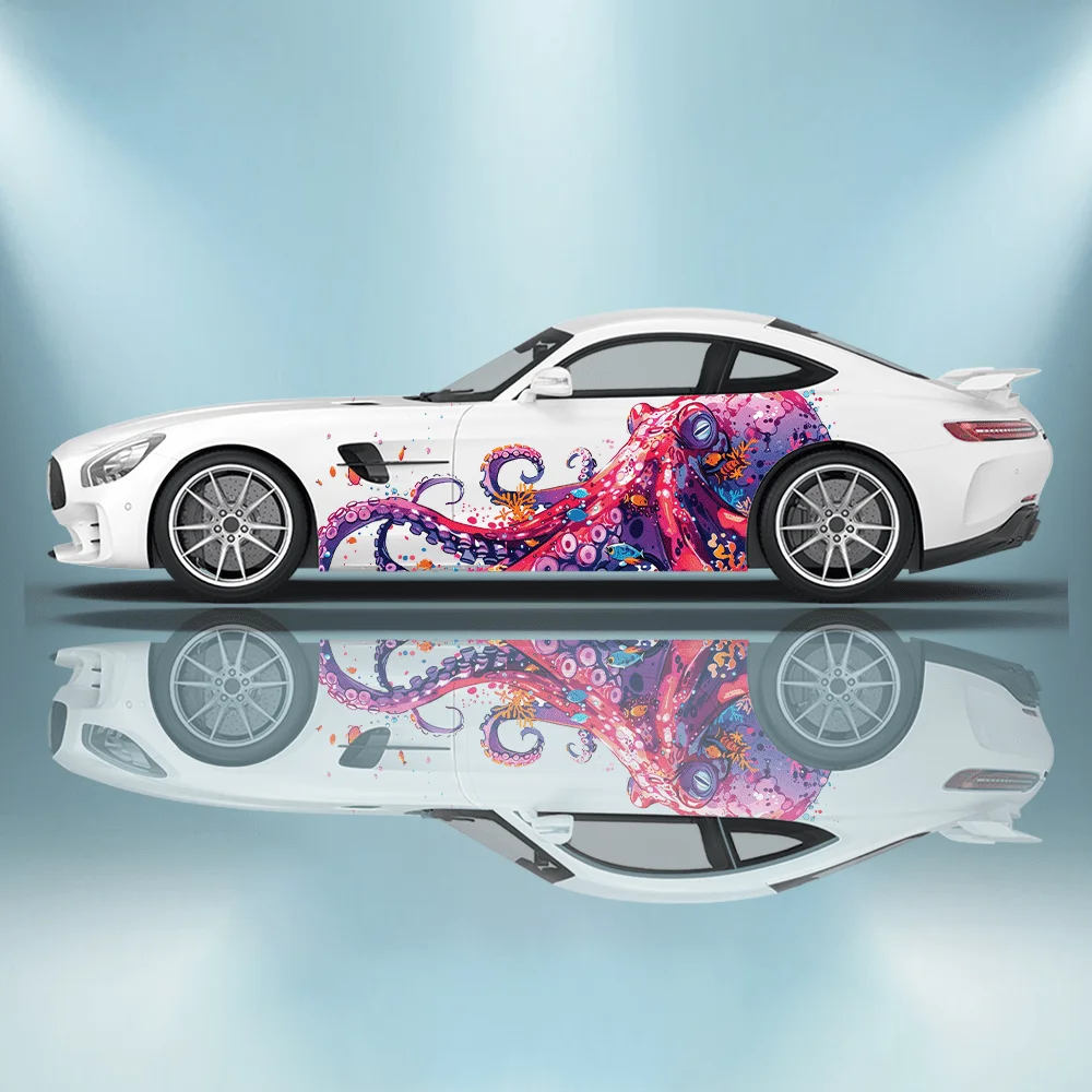 

Colored Big Octopus Car Side Vinyl Wraps Decal Self-adhesive PVC Sticker Suitable for Trucks SUV Decoration Auto Accessories