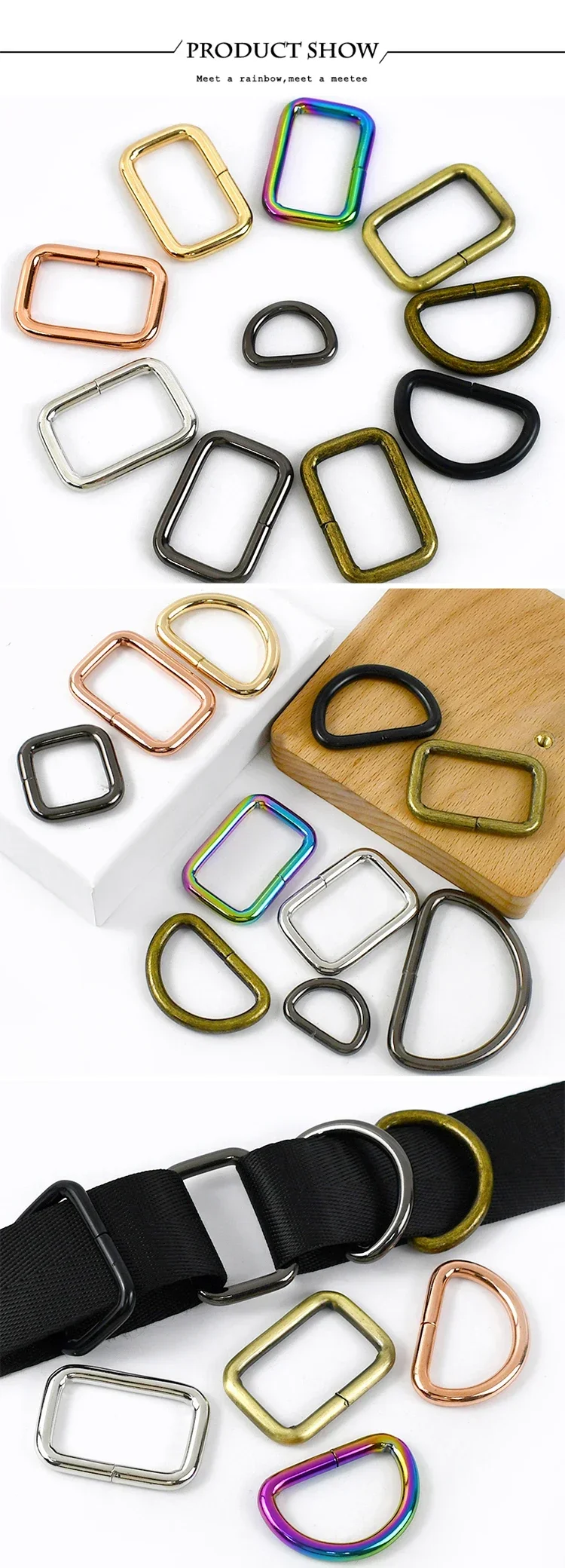 10 Stück Metall-Taschenverschlüsse, 16–50 mm, D-Ring-Verschlüsse für Gurte, Gurtband, Gürtelhaken, Hunde-Leinen-Verbindungsstücke, Verschlüsse, DIY-Bastelzubehör – Detail 6