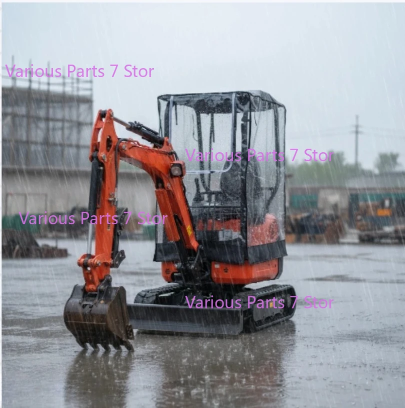 Mini Excavator Windproof Warm Awning PVC Cover With Window for Kubota 15 17 20 30