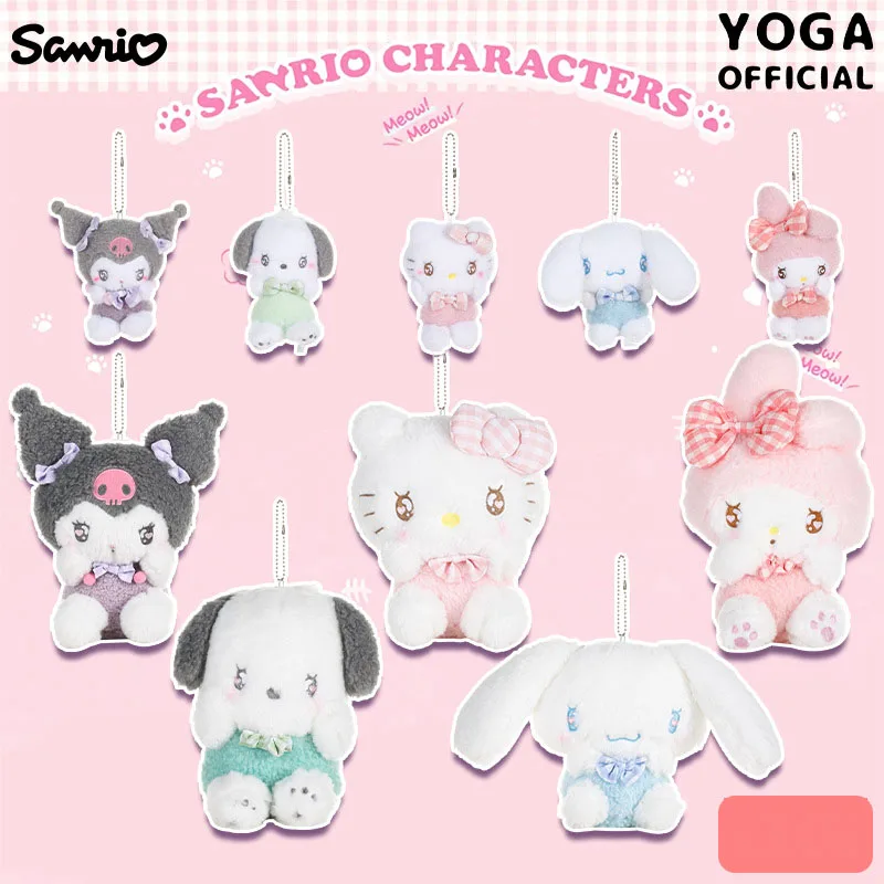 Süße Sanrio Kuromi Melody Pochacco Hellokitty Cinnamoroll Plüschtiere Mädchen Plüsch-Schlüsselanhänger Anhänger Homdecor Cartoon Stoffpuppen