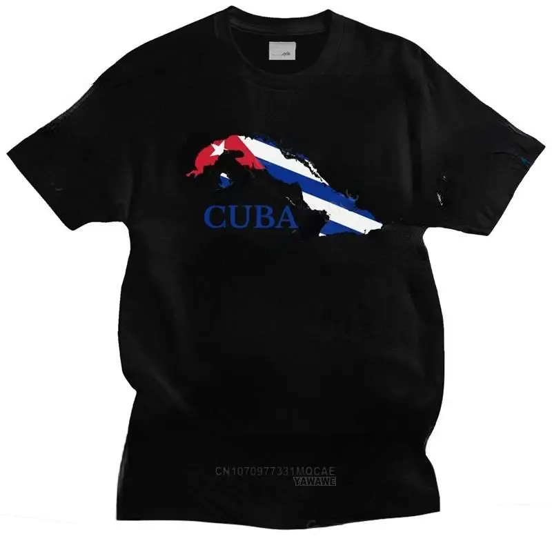 

Cuban Cuba Map Flag Tshirt Man Fashion TShirt Tee Tops O-neck Short-Sleeve Printed T-shirt Gift Clothing for summer dropshipping