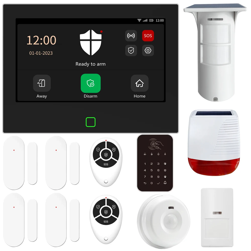 GSM Wifi Smart Alarm System Wired Home Security Alarm System For Intruder Alarm