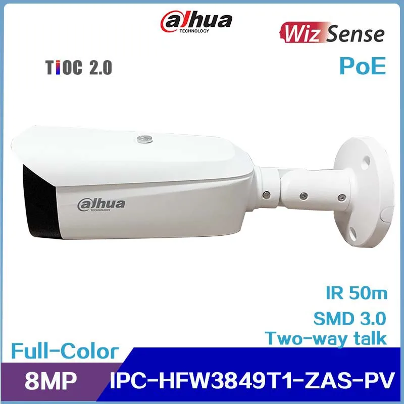 

IPC-HFW3849T1-ZAS-PV New Dahua 8MP Smart Dual Illumination Active Deterrence Vari-focal Bullet WizSense Network Camera