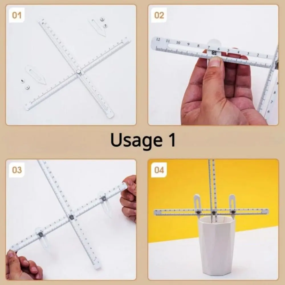 1 Set Multifunctional Ceramic Measuring Rule Combo Tool Depth/Thickness/Caliber Plastic Clay Measuring Gauge Accurate