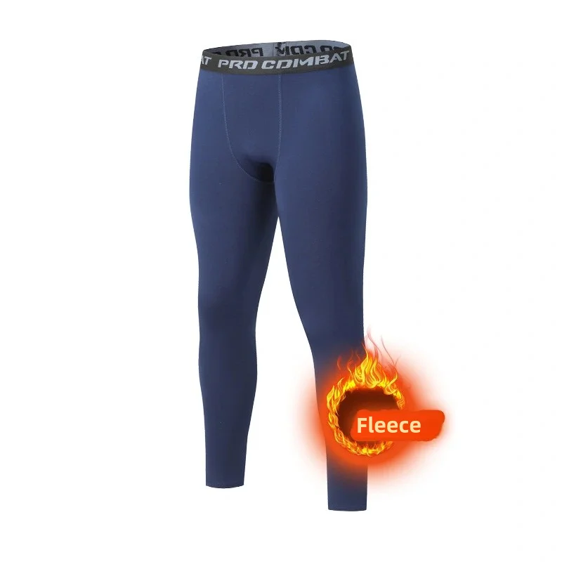 Thermal Underwear Men Thin Fleece Leggings Elastic Underpants Solid Color Render Pants Slim Men Clothing Soft